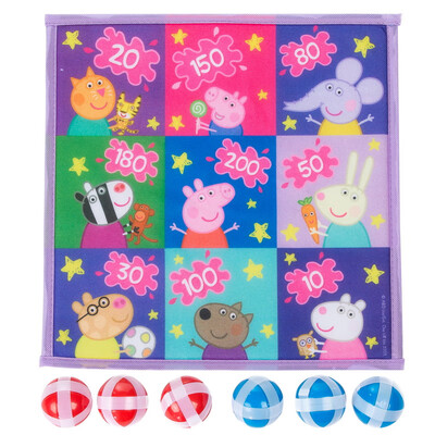 

Peppa Pig Toys Dart Board Early Learning Kids Toys Fun Paste Ball Boys Girls Children Fun Sticky Balls 9 Square PP61109
