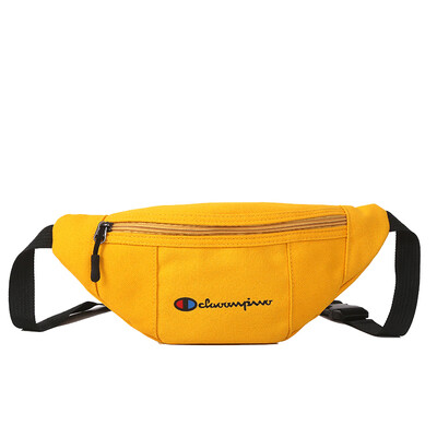 

Small bag female 2019 new wave Korean version of the personality canvas chest bag ins fashion casual simple Messenger bag pockets