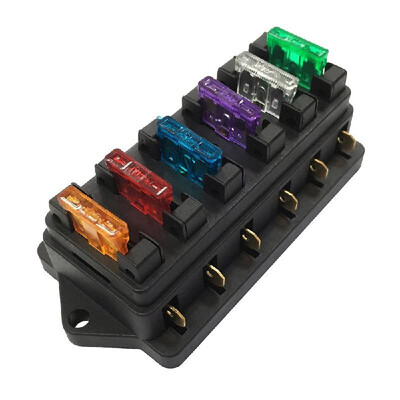 

8 Way Fuse Box Holder Fuse Block with 8 Standard Fuses for Car Truck Boat Vehicle 12V24V32V