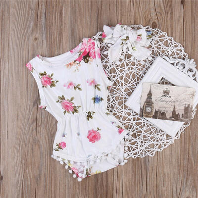 

Cute Floral Infant Baby Girl Bodysuit Romper Jumpsuit Outfit Sunsuit Clothes b