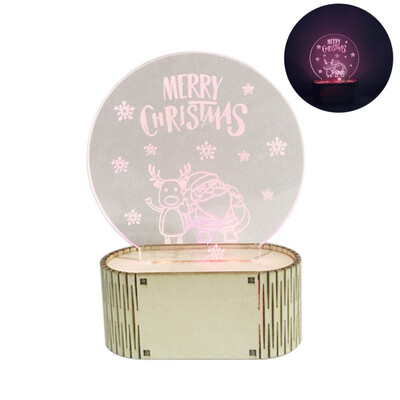 

Colorful Night Christmas Decorative Light Christmas Tree Wedding Home Indoor Decoration With Wooden Base Without battery