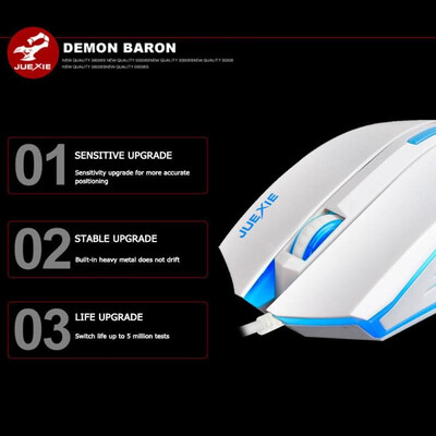 

JUEXIE M611 3 Keys USB Wired 1000DPI Desktop Laptop Gaming Optical Mouse