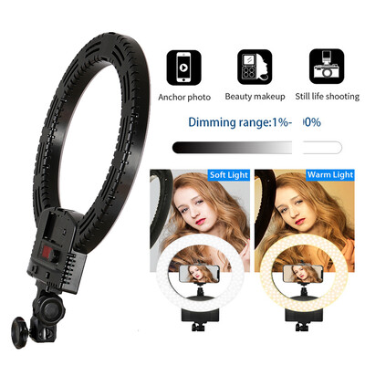 

12" LED Ring Light Dimmable Continuous Lighting Makeup Photo Video Kit Black