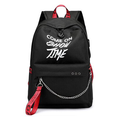 

Casual backpack charging bag luminous couple backpack
