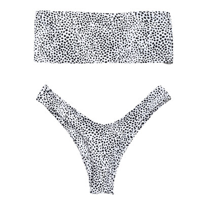 

CharMma Women Sexy Spotted High Cut Bandeau Swimsuit
