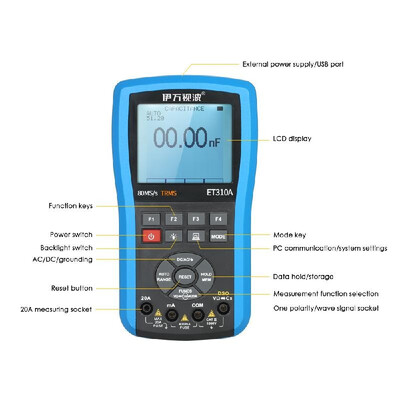 

2 in 1 Multi-functional 20MHz 80MSs Handheld Digital Storage Oscilloscope DSO Scope Meter True RMS Multimeter AutoManual Range w