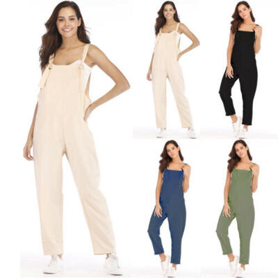 

New Women Sleeveless Boho Jumpsuit Romper Summer Clubwear Wide Leg Pants Outfits
