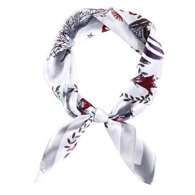 

Vintage Women Silk Shawl Floral Print Square Scarf Neck Hair Tie Band Gift
