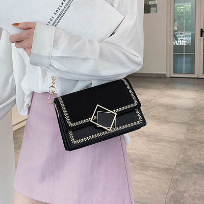 

Foreign air matte small bag female 2019 new wave Korean version of the wild Messenger bag chain bag simple fashion small square bag