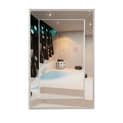 

20" x 305" Large Flat Framed Wall Mirror Mounted 3 Inch Edge Beveled Frame-305" x 20" x 1"