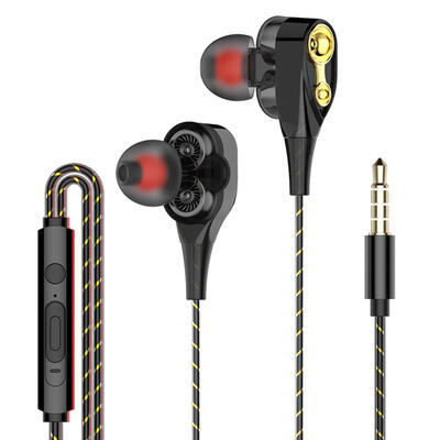 

S1 Dual Drive Earphones Headset In Ear 35mm Wired Gaming Earbuds with Mic