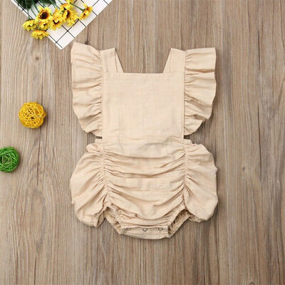 

Sweet Newborn Baby Girl Ruffle Romper Bodysuit Jumpsuit Clothes Outfits Sunsuit