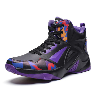 

Couple wear shock absorbing sports shoes mens fashion casual shoes explosion models high to help basketball shoes men