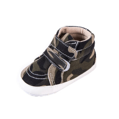 

Newborn Baby Shoes Toddler Infant First Walker Canvas Hook&Loop Shallow Camouflage Shoes