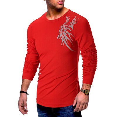 

Dragon&Phoenix Tattoo Print Casual T-shirt