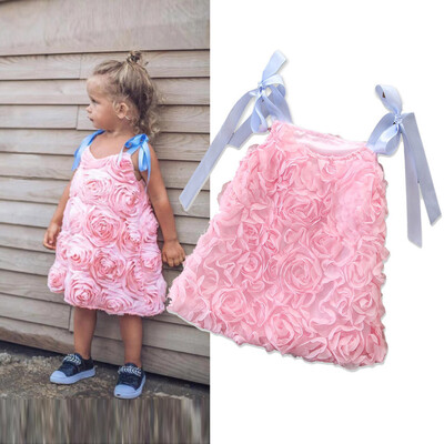 

Toddler Kids Baby Girls Clothes Sleeveless Chiffon Flower Party Princess Dresses
