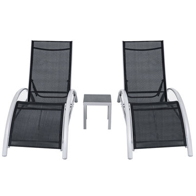 

3 pcs Outdoor Patio Pool Lounger Set