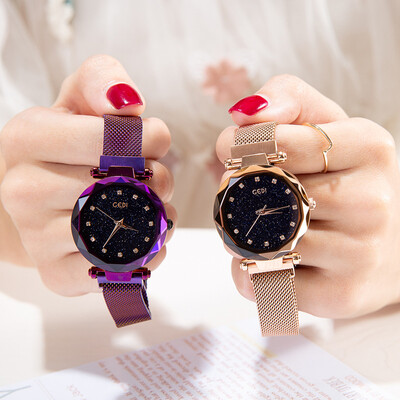 

Watch womens steel belt womens watch Korean version of the trend of leisure waterproof ladies watch female students