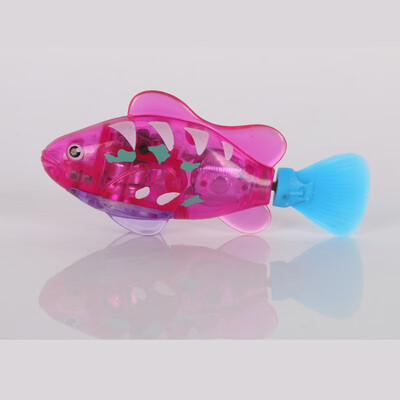 

Aquarium Decoration Fishing Plastic Toy Funny Swimming Robot Fish Electronic Lighting Battery Powered