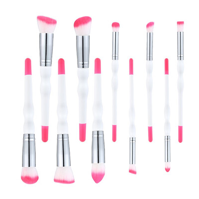 

Toponeto 10 Pcs Gourd Two-color Wooden Handle Special Makeup Brush Set