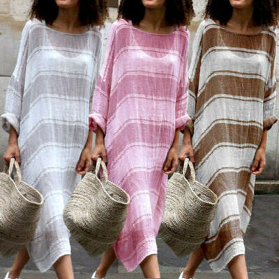 

Fashion Womens Maxi Dress Long Sleeve Casual Boho Kaftan Tunic Gypsy Ethnic