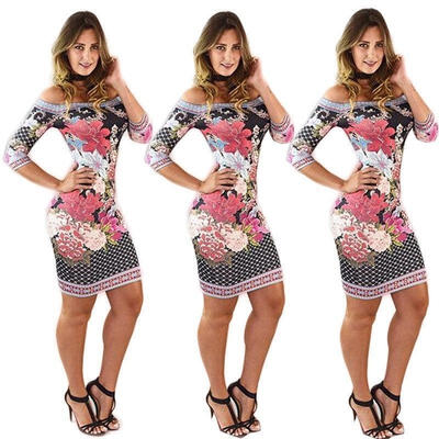 

Summer Women Sexy Evening Cocktail Beach Casual Mini Floral Party Short Dress