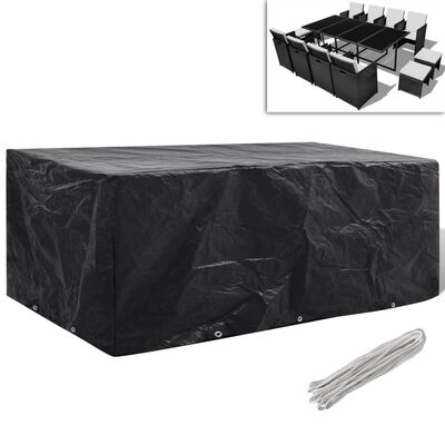 

Garden Furniture Cover 8 Person Poly Rattan Set 90" x 45