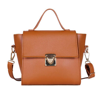 

Vintage Solid Color Shoulder Messenger Handbags Women Leather Crossbody Bag