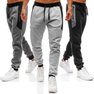 

Mens Jogging Sweat Pants Joggers Elasticated Waist & Cuff Bottoms Trousers -2XL