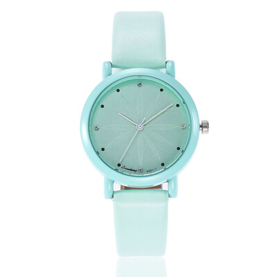 

New student ladies belt watch with diamond jelly color
