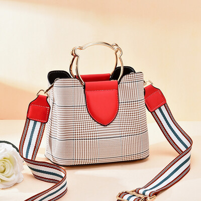 

Plaid Korean fashion Joker ins portable ladies bag net red casual simple diagonal bag