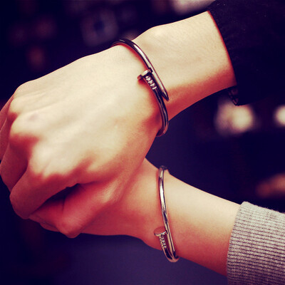 

Simple Quan Zhilong EXO Trend Nail Bracelet Retro Personality Open Couple Bracelet