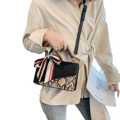 

Tailored New Womens Snake Pattern Silk Scarf Small Square Shoulder Strap Messenger Bag