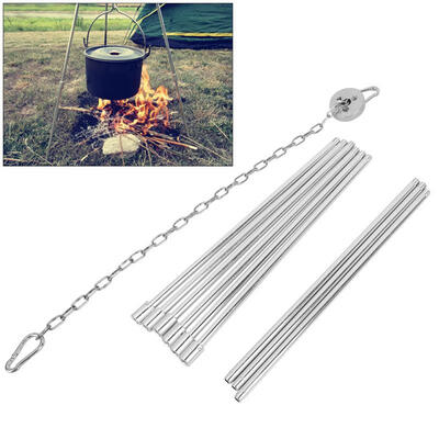 

Greensen Tripod Outdoor Camping Cooking Campfire Holder Picnic Cooking Hanging Grill Stand Hold