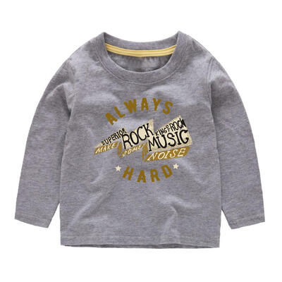 

Spring Cute Print Baby Loose Long Sleeve T-shirt Boys Kid Cotton Basic Tops