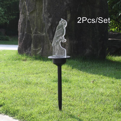 

2PCS Acrylic ParrotGecko Shaped Solar Powered Lawn Light Outdoor Landscape Lamp for Garden Patio Yard Courtyard Path Decoration