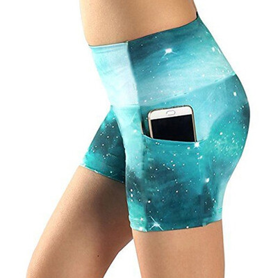

Tailored Womens Yoga Shorts Basic High Waisted Side Pocket Short Sport Pants