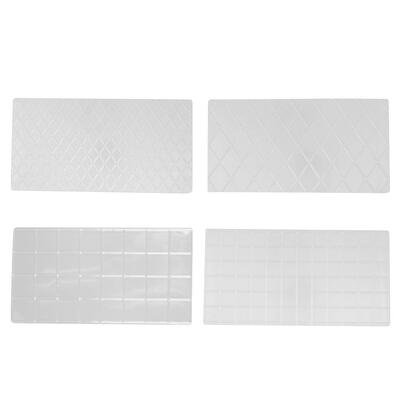 

4pcsSet Grid Transparent Texture Mat Cake Border Decorating Tool Cake Mold