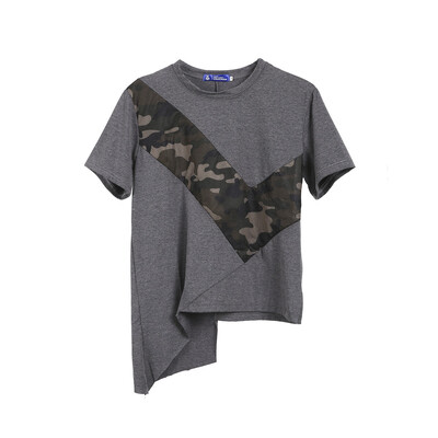 

Style Fashion Hot Mens Slim Fit O Neck Short Sleeve Patchwork Basketball Jerseys Casual Print