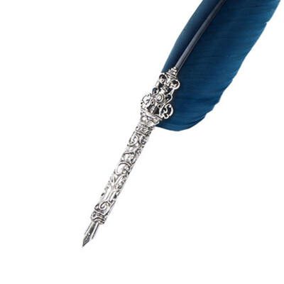 

Retro Calligraphy Feather Dip Pen Writing Ink Set Quill Fountain Pens
