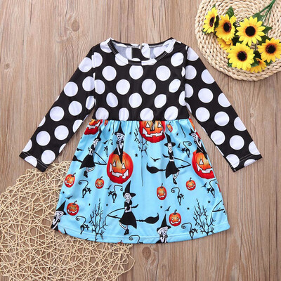 

Toddler Kids Baby Girls Halloween Pumpkin Cartoon Princess Dress Outfits Clothes