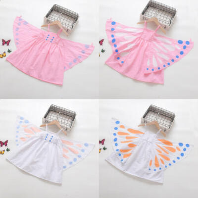 

Girls Kids Summer Baby Butterfly Skirt Princess Lovely Party Holiday Beach Dress