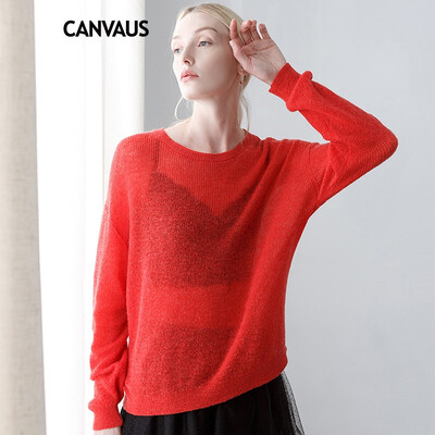 

CANVAUS 2018 New Autumn Winter Women Knitwear Wool Sweaters Loose Casual Long Sleeve Knitted Pullovers Tops FS222A