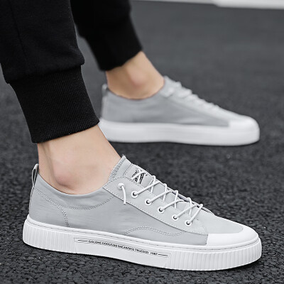 

summer mens shoes low-help canvas skate shoes autumn Korean casual fashionable all-in-one white tide shoes