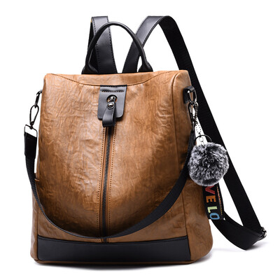 

British style shoulder bag female 2018 new wave Korean version of the black backpack large capacity travel bag bag retro handbag