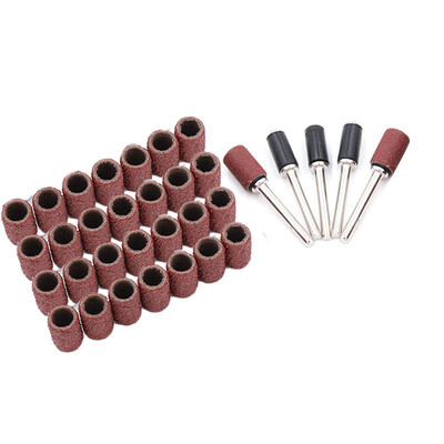

100PCS Grinding Sanding Sleeves 80-600 Grit Sandpaper Drill Tools Accessories