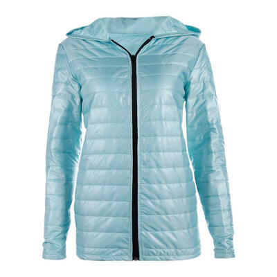 

Winter Women Coat Long Sleeve Hooded Jackets Solid Color Zipper Outerwear