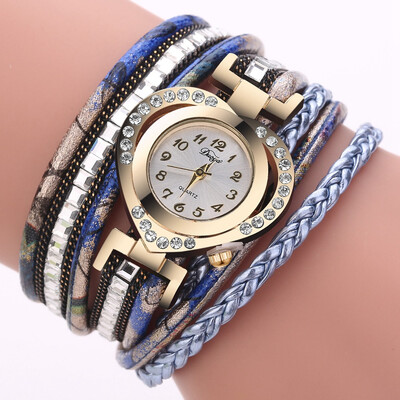 

Fashion duoya brand bracelet watch fast-selling explosion models diamonds love twist braid winding womens fashion watch