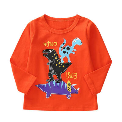 

Cute Animal Spring Warm Long Sleeve T-shirt Casual Kids Cotton Boys Tops