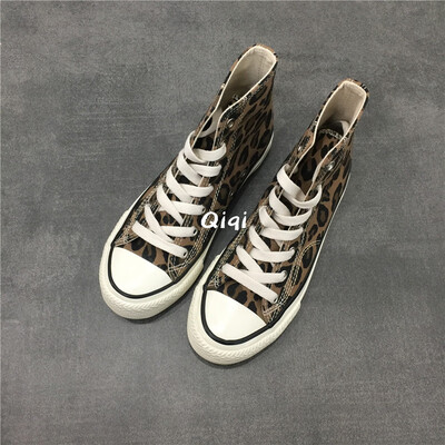 

On highheeled canvas shoes womens zebra stripes Korean Harajuku Joker 2019 new shoes womens board shoes